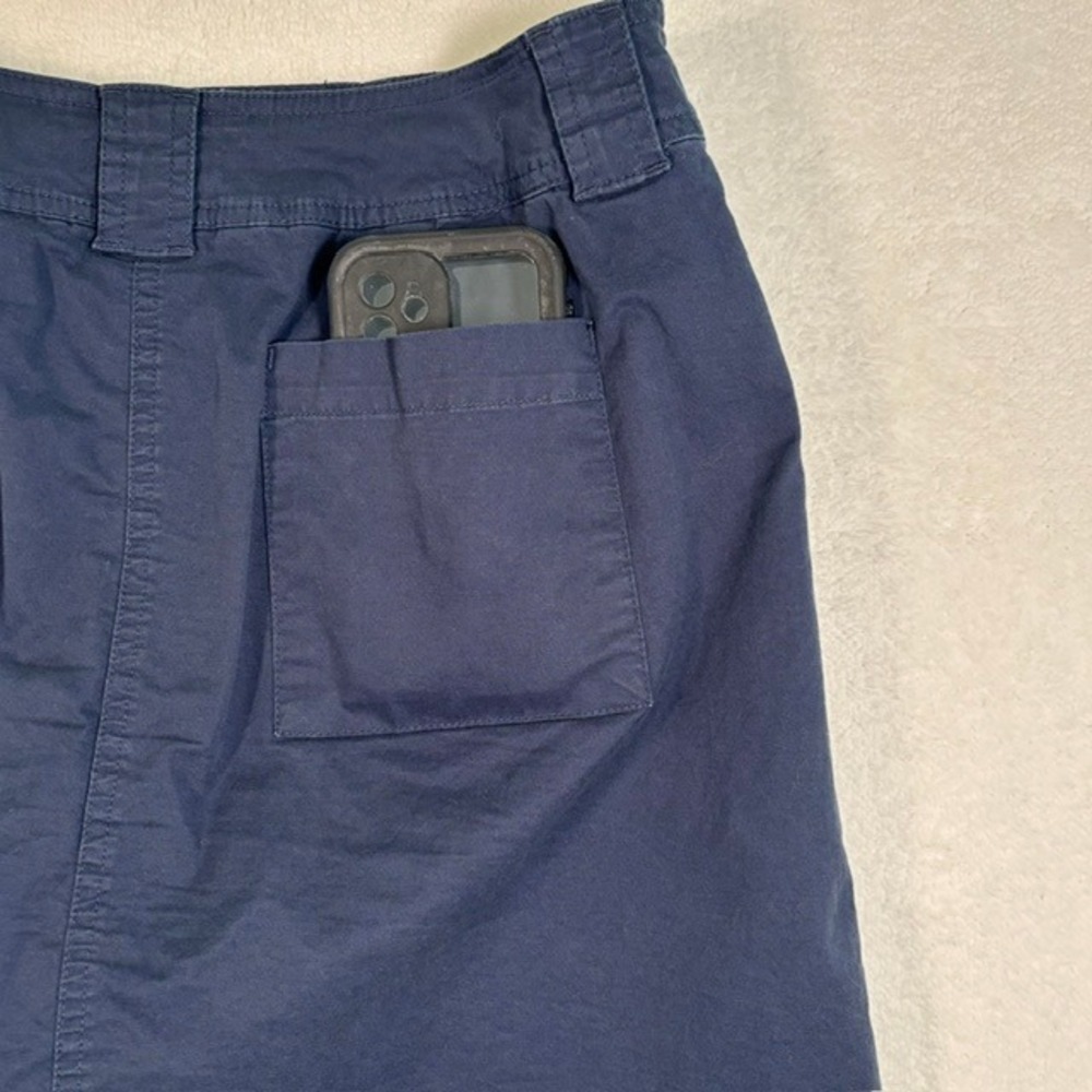 St Johns Bay Womens Navy Blue Stretch Cotton Skort 4 Pockets Size 12 Vacation - Picture 9 of 10